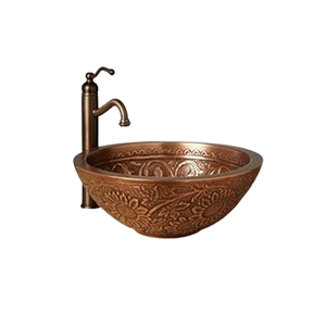 Lavabo de cobre de primera calidad, tamaño y forma personalizados, fregadero de cocina para el hogar y accesorios de baño de Hotel - Product Image 4