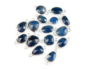 เรนโบว์มูนสโตนเงินสเตอร์ลิงฟรีฟอร์ม8-12มม. ตัวเชื่อมต่อพลอยสำหรับสร้อยข้อมือ - Product Image 6