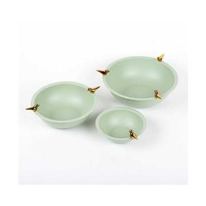 Juego de tres cuencos decorativos de diferentes tamaños en cuenco de frutas de chocolate de color azul hierro a un precio razonable - Product Image 2