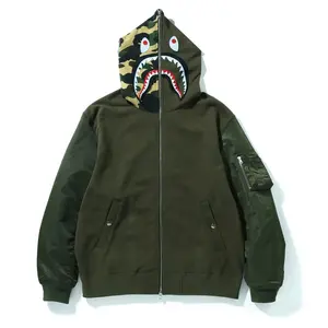 Bape-Sudadera con capucha de tiburón Jaw para hombre, chaqueta unisex con impresión de sublimación digital personalizada, venta al por mayor