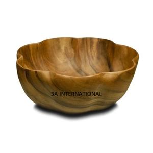Cuencos de alimentación de madera de Acacia con estampado adhesivo para manualidades, mesa de cena, utensilios de cocina, cuenco esmaltado o servicio de frutas - Product Image 6