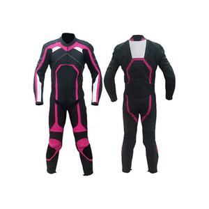 Venta al por mayor ropa deportiva personalizada transpirable Rojo Negro Patchwork cuero de vaca trajes de carreras para adultos impreso equipo de moto - Product Image 2