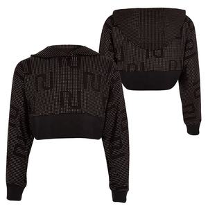 GAF 2023 Top corto de manga larga de Color sólido hecho a medida Sudadera con capucha para mujer Top corto con capucha en precio barato y alta calidad - Product Image 4