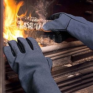 High Quality Anti-Cut Heat Resistant Leather Welding Gloves Touch <b>Screen</b> Compatibility Anti-Impact Safety Gloves Wholesale - Product Image 4