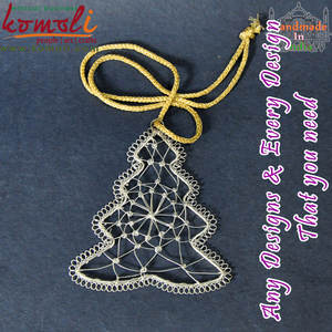 Adornos de Navidad hechos a mano con diseño de alambre, adornos de metal - Product Image 2