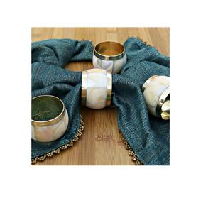 Porte-serviettes en incrustation d'os de haute qualité de forme ronde et bord en laiton pour table à manger décorer porte-serviettes en incrustation d'os à vendre - Product Image 5