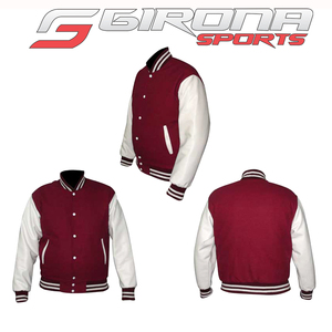 Custom Varsity Jacket Embroidery Logo & Pure Leather Sleeve Quilted Streetwear Varsity Bomber Jackets - Product Image 3