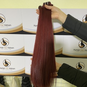 มาใหม่ไวน์แดงสีเวียดนามตรง100% หนังกำพร้าชิดนามสกุลผมมนุษย์บริสุทธิ์ - Product Image 2