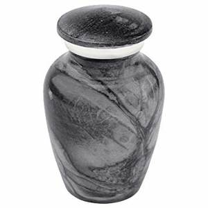 Antique Blue Keepsake Urn for Funeral Ashes <b>Metal</b> Brass/Aluminum - Product Image 6