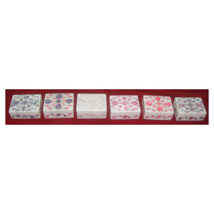 Caja de Joyería de Mármol con Incrustaciones de Nácar de Primera Calidad y Diseño Surtido - Product Image 1