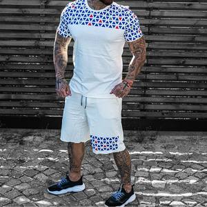 T-shirt et short en coton pour homme, ensemble de 2 pièces, tenue d'été de haute qualité, Logo personnalisé, - Product Image 6