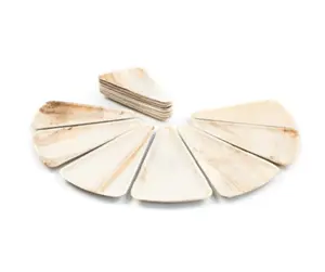 Pizza Plate Disposable Triangle Pizza Plate Areca Palm Leaf Ecofriendly Biodegradable Plate for Party Catering from Manufacturer