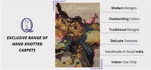 Tapis et ensembles en laine noués à la main de conception tibétaine moderne Collection exclusive de l'Inde - Product Image 2