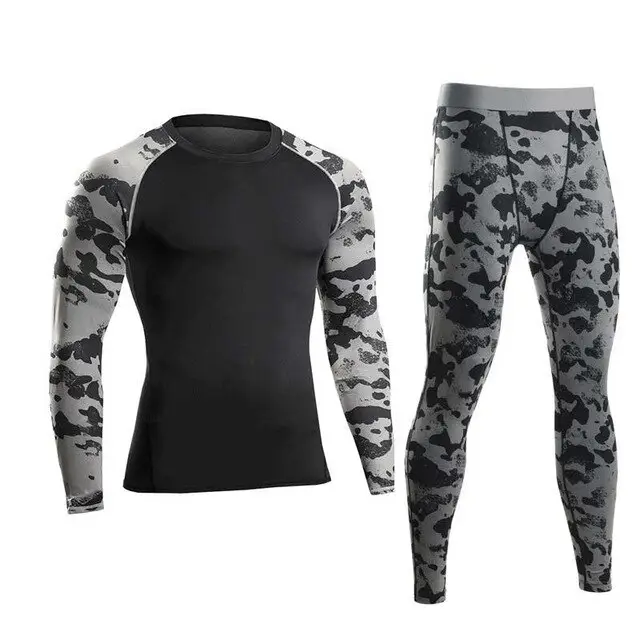 new design men's gym Compression Tracksuit Pants Gym Wear Sport Shirts Sportswear Sets for Men Quick Dry MMA Suit Clothes