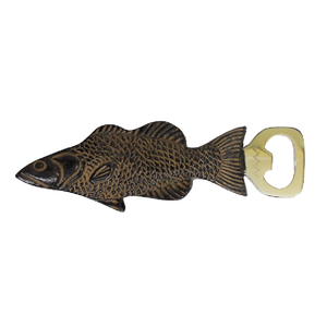 Abridor de botellas personalizado de pescado forjado a mano de metal abridor de botellas de cerveza plateado al por mayor abridor de botellas de vino - Product Image 6