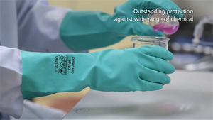 Gants en nitrile vert sans latex, produit de qualité OEM directe, pour la réparation automobile, à l'huile résistante aux produits chimiques, - Product Image 3