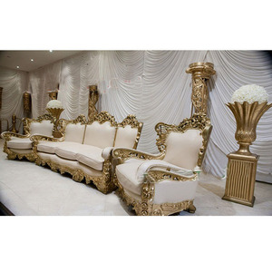 Nawab Walima Stage Furniture New Design <b>Gold</b> Plated Furniture Muslim Wedding Stage Furniture - Product Image 1
