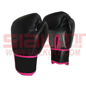 black leather boxing gloves - Product Image 1