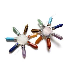 Wholesale Elegant Agate 7 Chakra Energy Generator Natural Seven Chakra Crystal Point Healing Feng Shui Elegant Elegantly - Product Image 3