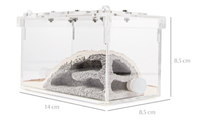 Petit Formicarium Classique Écologique en Forme de Fourmilière, Accessoires d'Hébergement pour Fourmis, Cage pour Animaux de Compagnie, Décoration de Table, Fourmis Empire, 14x8.5x8.5cm, en Plastique, Tout-en-un