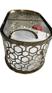 Mesa de muebles decorativos utilizada para sala de estar, dormitorio, mesa auxiliar, decoración chapada en oro, diseño moderno, muebles de Metal, mesas de centro - Product Image 4
