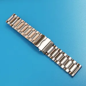 Metal Strap, Stainless steel watch band, profile bar, with two pusher safety buckle