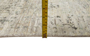 Tapis rectangulaire gris en coton fait main, luxueux, lavable, antidérapant, moderne, en peluche, noué à la main, filé à la main, pour la maison, le salon - Product Image 6