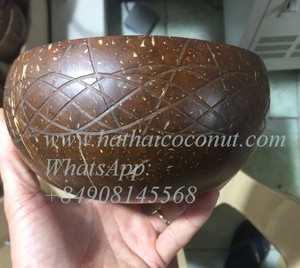 Bol ecológico para fruta, ensalada, fideos, arroz, decoración artesanal, cuenco de cáscara de coco, 100% - Product Image 6