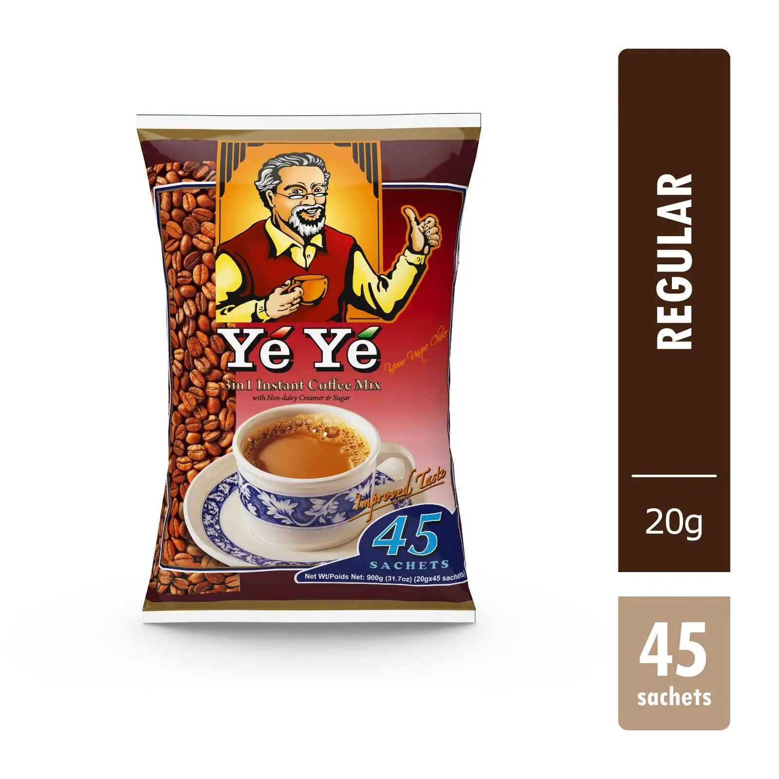 Kaffeepulver Großhandel 3 in 1 Instant-Kaffee mischung-Normal (20g x 45 Beutel)