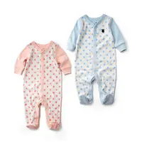Pijamas de algodón orgánico con puntos para bebé, venta al por mayor, personalizados, de fábrica, venta al por mayor