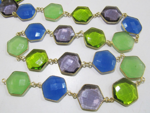 Conector de Piedras Preciosas con Bisel de Plata de Ley AAA de la India, Precios al por Mayor para Colgantes de Estilo Bohemio Unisex para Fiestas - Product Image 3