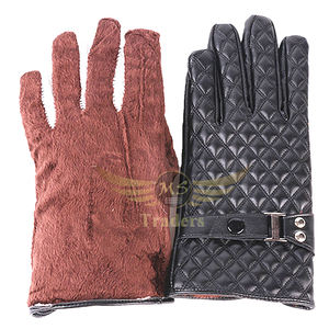 Nouveaux gants en peau de chèvre en cuir professionnel pour hommes coutures extérieures doublure en laine automne et hiver conduite chaude de grande taille - Product Image 5