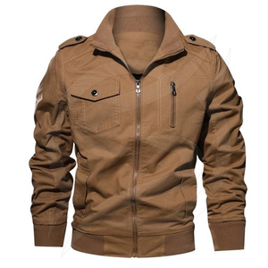 แจ็คเก็ตผ้าฝ้ายสำหรับผู้ชาย,เสื้อคอปกพับลง - Product Image 1
