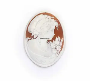 Top Quality Oval Shape Natural Sardonyx Cameo Size 50 mm Made In Italy