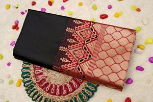 Saree de seda con estampado de arte indio, venta al por mayor, con blusa de diseño de piezas, 2022, tradicional indio, Wearby royal export - Product Image 6