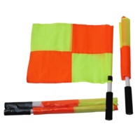 Nouveau Produit Prix Bon Marché Double Face N'importe Quelle Taille Campagne Sportive Football Personnalisé Singal Linesman Arbitre Drapeau Avec Pôle