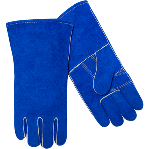 Guantes de soldador resistentes al calor Guantes de soldadura divididos de vaca de 16 pulgadas Guantes de protección de manos de seguridad en el trabajo con la mejor durabilidad y vida - Product Image 2