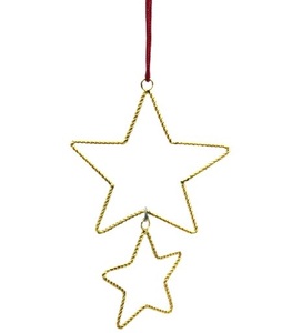 NEW METAL LATEST DESIGN 2 WIRE CHRISTMAS HANGING STAR ORNAMENT HOT SELLING CHRISTMAS <b>TREE</b> DECORATION ORNAMENT STAR - Product Image 1