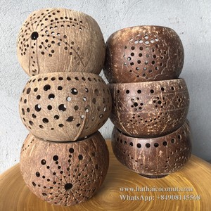 Handmade coconut shell <b>tealight</b> candle holder from Vietnam, Best seller coconut <b>tealight</b> holder - Product Image 2