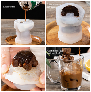 Moules à Mousse en Silicone 3D, pour boules de glace, ours à nœud papillon, sur mesure, pour décorer les gâteaux - Product Image 5
