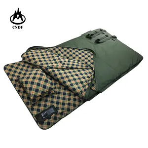 Saco de dormir de pesca de doble capa impermeable de gran tamaño de lujo 10kg Oxford Shell forro polar con esponja