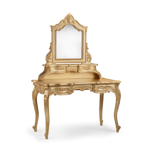 Tocador de Madera, Diseño de Muebles Clásico Europeo, Francés, del Reino Unido y Canadá, con Espejo, Hecho de Madera Maciza para Dormitorio - Product Image 3