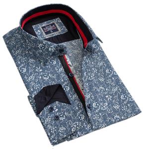 Vestido Floral azul camiseta alta calidad camisa de hombre - Product Image 1