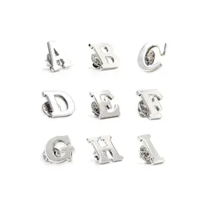 suit accessories custom A Z j alphabet metal letter pins