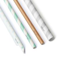 Pailles en papier colorées de haute qualité et écologiques MIT pour fêtes, restaurants et Noël - Design moderne pour usage intérieur/extérieur