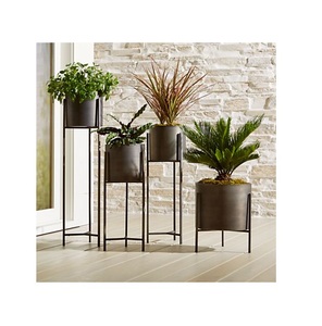 Macetas de hierro galvanizado personalizadas, minimaceta de metal de tamaño pequeño, de zinc, para jardín, maceta de flores - Product Image 6
