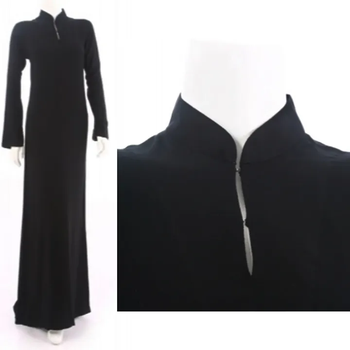 オーガニックレギュラーコットンまたはUV耐性の環境にやさしい竹生地の新しいデザインのハイネックボタンアバヤ女性イスラム教徒のドレス