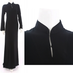 Nouveau design Abaya boutonnée à col haut pour femmes en coton biologique robe musulmane résistance aux UV tissu de bambou écologique traditionnel - Product Image 1