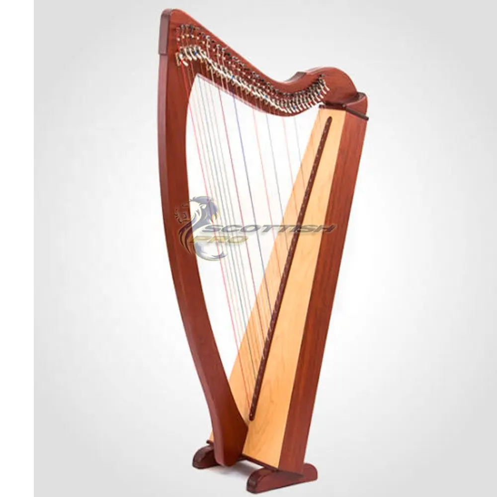 34弦ハープ演奏音楽カスタムロゴ34弦レバーハープ最高品質のハープ/カスタムハープ/カスタムカラーハープ