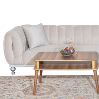 Ensemble de canapé d'angle Chesterfield moderne et élégant en tissu capitonné avec cadre en bois massif, convertible en lit, idéal pour appartement, centre commercial, salon et salle de sport